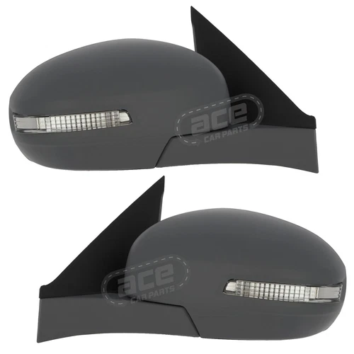 Electric Wing Door Mirrors For Suzuki Swift Mk4 2013-2017 Primed Covers 1 Pair