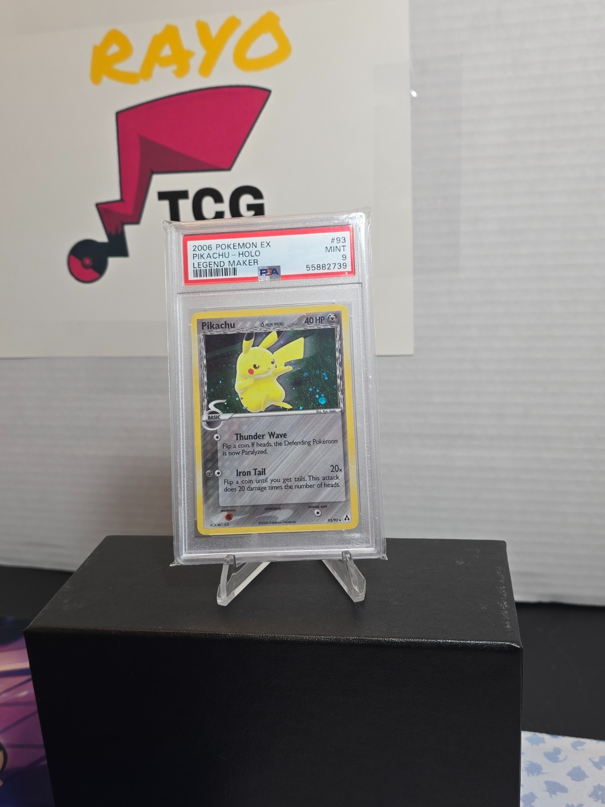 Pokemon PSA 9 MINT Pikachu 93/92 EX Legend Maker Secret Rare Holofoil 2006 Holo
