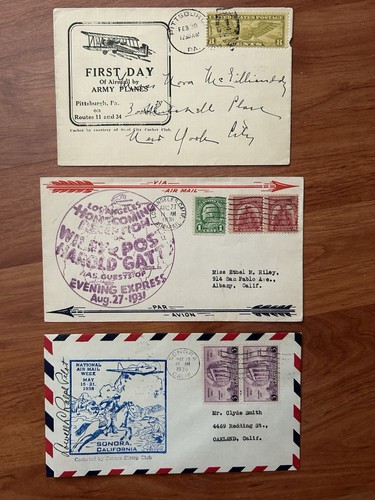 UNITED STATES Air Mail Cover & National Air Mail Week 1931, 1938 - Post Master S