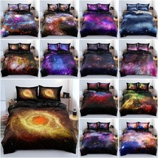 Starry Sky Galaxy Quilt Duvet Cover Pillowcas...