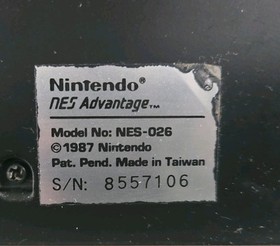 Vintage Nintendo NES Advantage Controller NES-026 Joystick Untested 