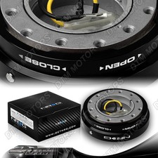 Nrg Srk-400bk Aluminum Steering Wheel Black 1.25 Thin Quick Release Short Hub