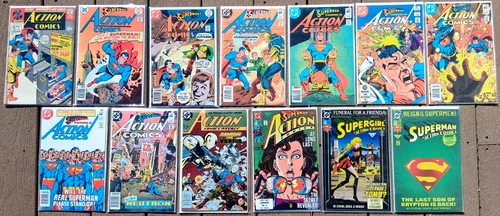 Action Comics    13 Comic Lot    1970s  1980s    High Grade   Superman   Vintage