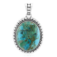 Cavill TüRkis AnhäNger 20,9Ct 925 Silber Oval Boho Schmuck Damen
