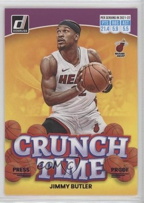 2022-23 Panini Donruss Crunch Time Purple Press Proof Jimmy Butler #12 7s2