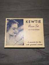 Vintage Kewtie Ladies Razor Set Pink w/ 3 Blades Original Box Made in USA
