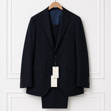 Men Suitsupply 2 Piece Suit Lazio Navy Blue Blueline 110's 32 EU64S UK/US54S