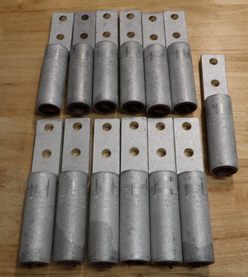 Lot of 13 THOMAS BETTS HOMAC SAL S 1000N ALUMINUM COMPRESSION LUGS 2-HOLE
