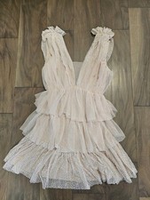 Vici Dusty Pink Short Tiered Sparkly Dress Size Medium