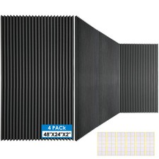4 PCS Acoustic Panels,48''X24''X2'' Soundproof Foam Wall Panels,High Density ...