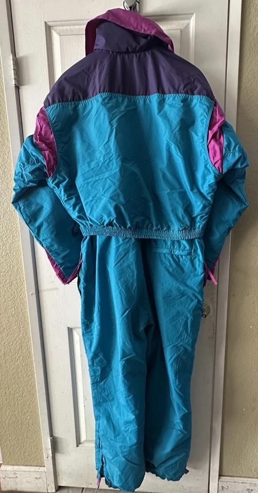 Traje de esquí Columbia traje de nieve de una pieza babero de nieve retro vintage años 80 para mujer XL Foto 2 de 4