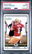 2005 Score Football Aaron Rodgers #352 RC Green Bay Packers PSA 10