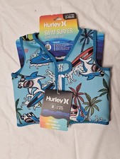 Hurley X SWIM SURFER SWIM TRAINING VEST 2-4 years Medium 33-66 lbs Sharks NEW
