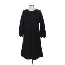 MICHAEL Michael Kors Black Sweater Dress Size L Knee-Length Crew Neck