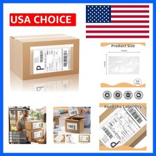 5.5" x 7.5" Shipping Label Sleeves Plastic Envelopes Self-Adhesive Top Loadin...