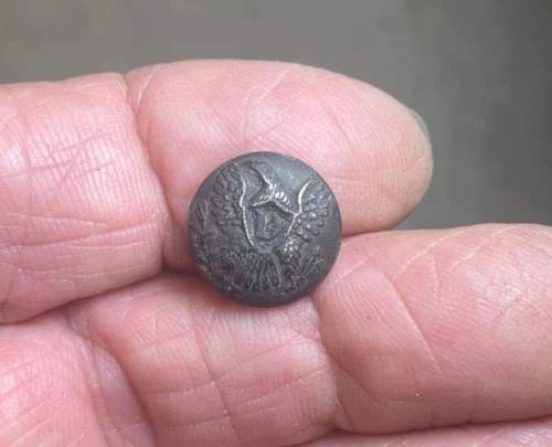 Nice Dragoon "D" uniform cuff button-Found Fort Fillmore, New Mexico