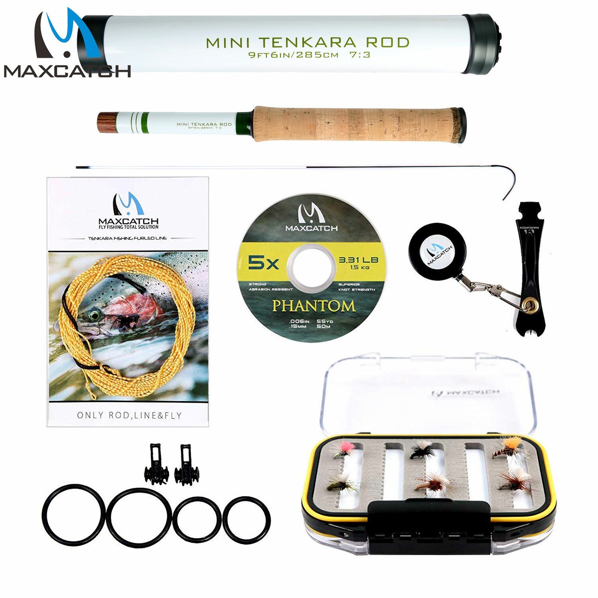 Maxcatch Mini Tenkara Fly Fishing Rod Combo Complete Kit,Tenkara
