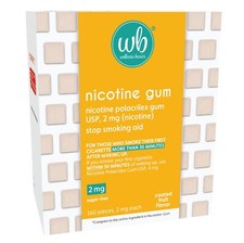 Wellness Basics - 2mg Nicotine Gum Fruit Flavor - 160 Count Stop-Smoking Aid ...
