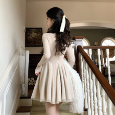 2023 Knitted Sweater Dress Women Winter Casual Vintage Evening Party Knit Dress