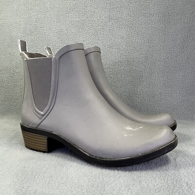 Lucky Brand Boots Womens Rain Bunita Low Heel Gray Weather