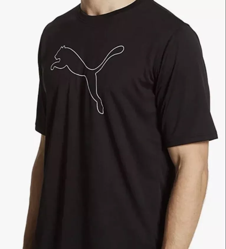 PUMA Men s Performance Cat Tee Black Size Medium eBay