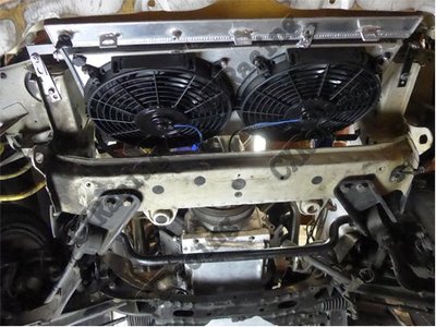 Cxracing V-mount Radiator Fan Kit for Nissan 300zx Z32 With Ls1