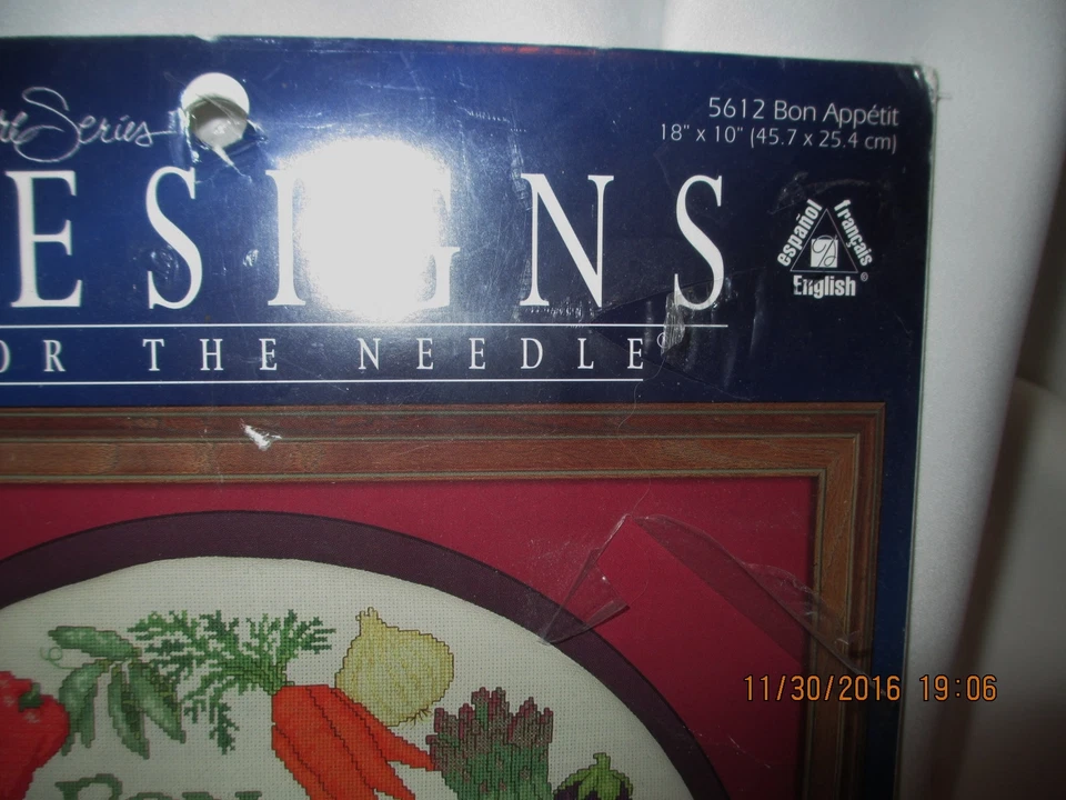 Designs for the Needle Bon Appetit 18 "por 10" #5612 punto de cruz contado Foto 4 de 4