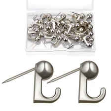30 Pcs Push Pin Picture Hooks Decorative Thumb Tacks for Wall Bulletin Board