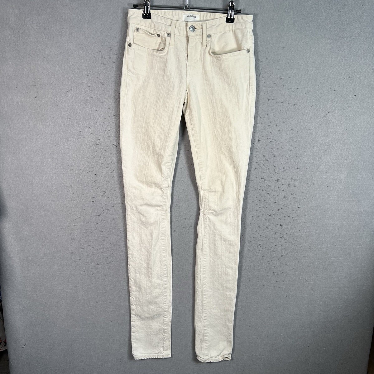 Helmut Lang Jeans Womens 25 White Denim Skinny Y2K Low Rise