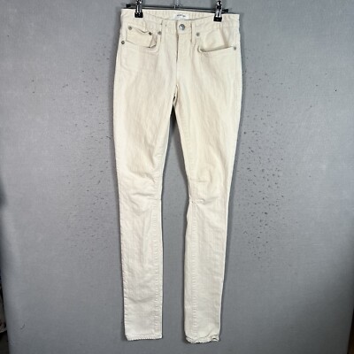 Helmut Lang Jeans Womens 25 White Denim Skinny Y2K Low Rise