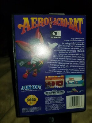 Aero the Acrobat Sega Genesis CIB complete extremely rare excellent+++ condition