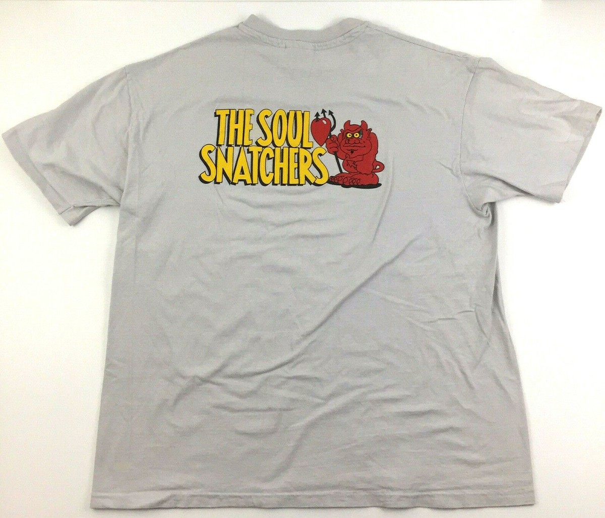 Vtg 80s Soul Snatchers Devil T-Shirt Skate 2-Side Logo USA Single