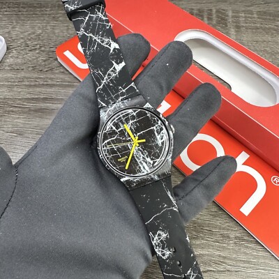 Swatch ブラック AG1994 Swatch Ag 1994 Stainless Steel Track Dial | eBay