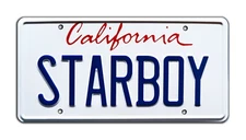The Weeknd ft Daft Punk | STARBOY | Metal Stamped Replica Prop License Plate
