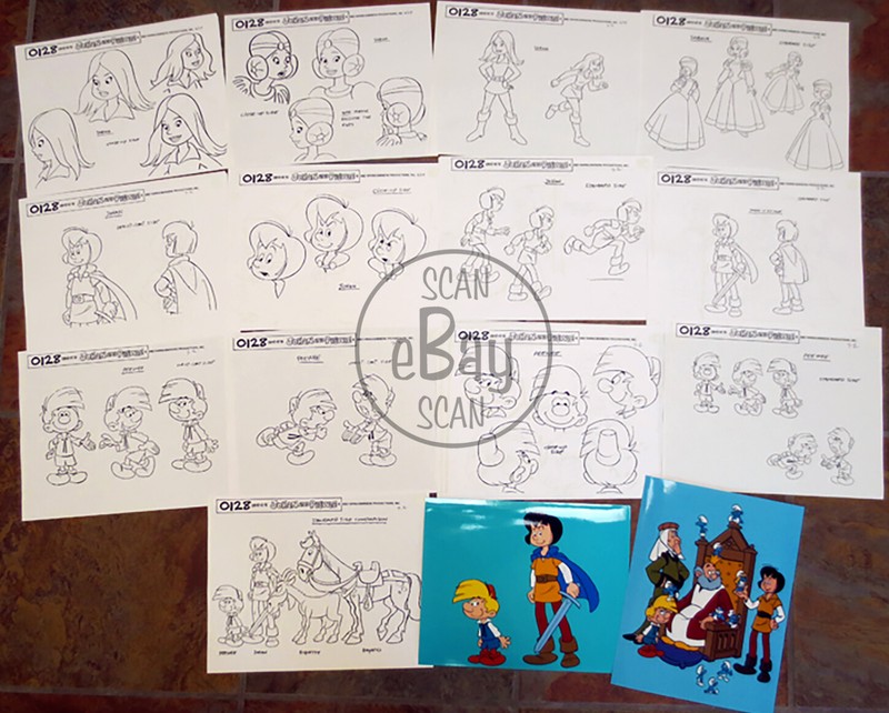 SMURFS JOHAN & PEEWIT ANIMATORS MODEL SHEETS HANNA BARBERA Artist Reference