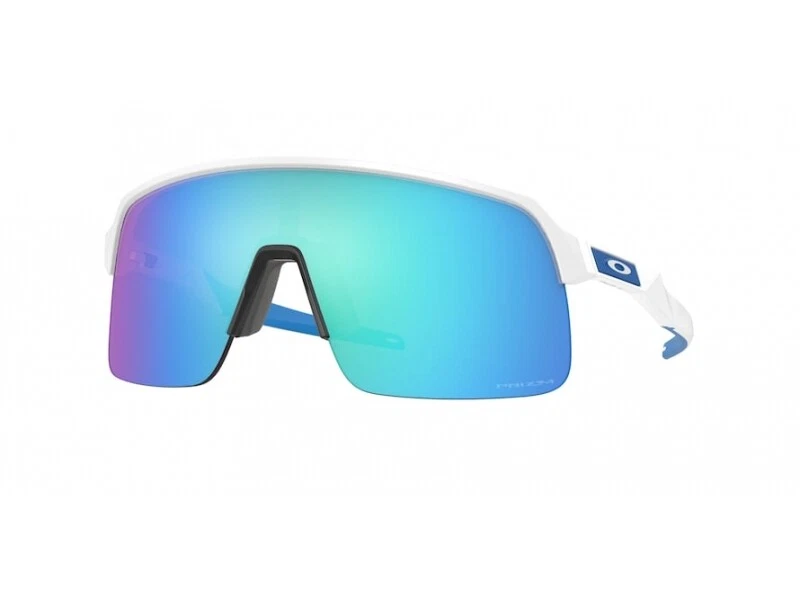 White oakleys with blue lenses sale