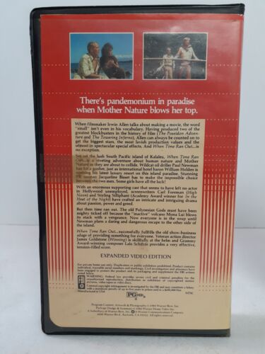 When Time Ran Out 1980 Clamshell VHS Expanded Video Edition Warner Paul Newman - Picture 3 of 10
