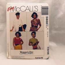#5800 McCalls 5800 top sewing pattern, size 10-14