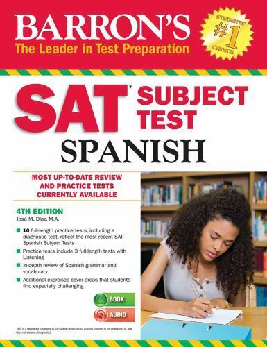 Barron's SAT Subject Test Spanish, 4th Edition: with MP3 CD , Daz M.A., Jos , - Picture 1 of 1