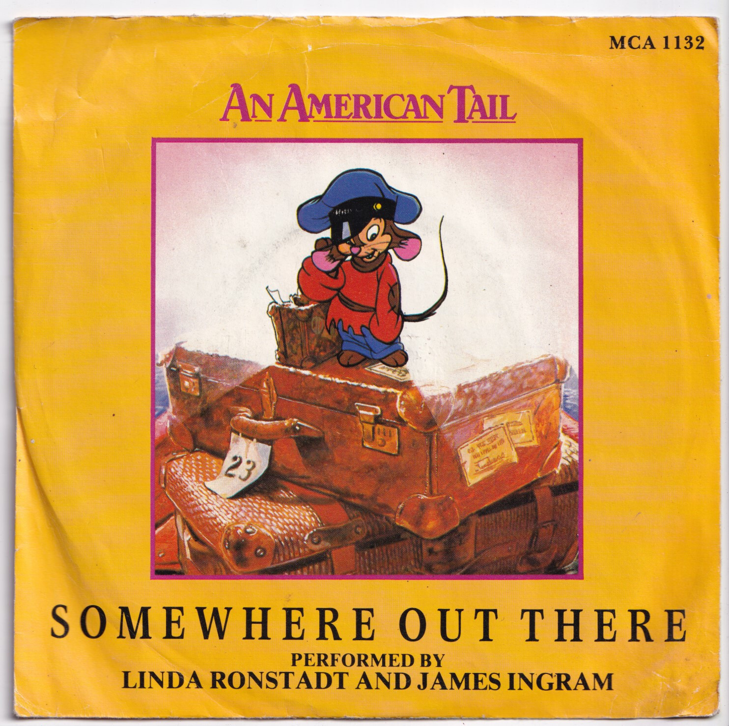 (nS519) Linda Ronstadt & James Ingram, Somewhere Out There - 1986 - 7"" vinyl