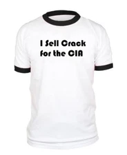 I SELL CRACK FOR THE CIA - Unisex Cotton Retro Ringer Style T-Shirt