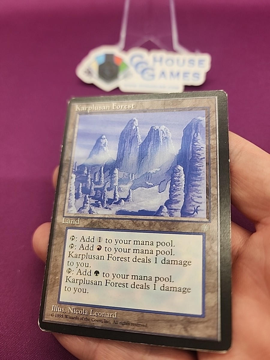 Karplusan Forest Ice Age Miscut Alignment Off Center Misprint MTG