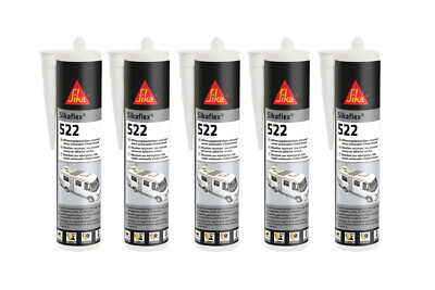 5x Sikaflex -522 GRAU - 300ml Sika522 Sikaflex-522 grrey gray 5er 5-er STAHLGRAU