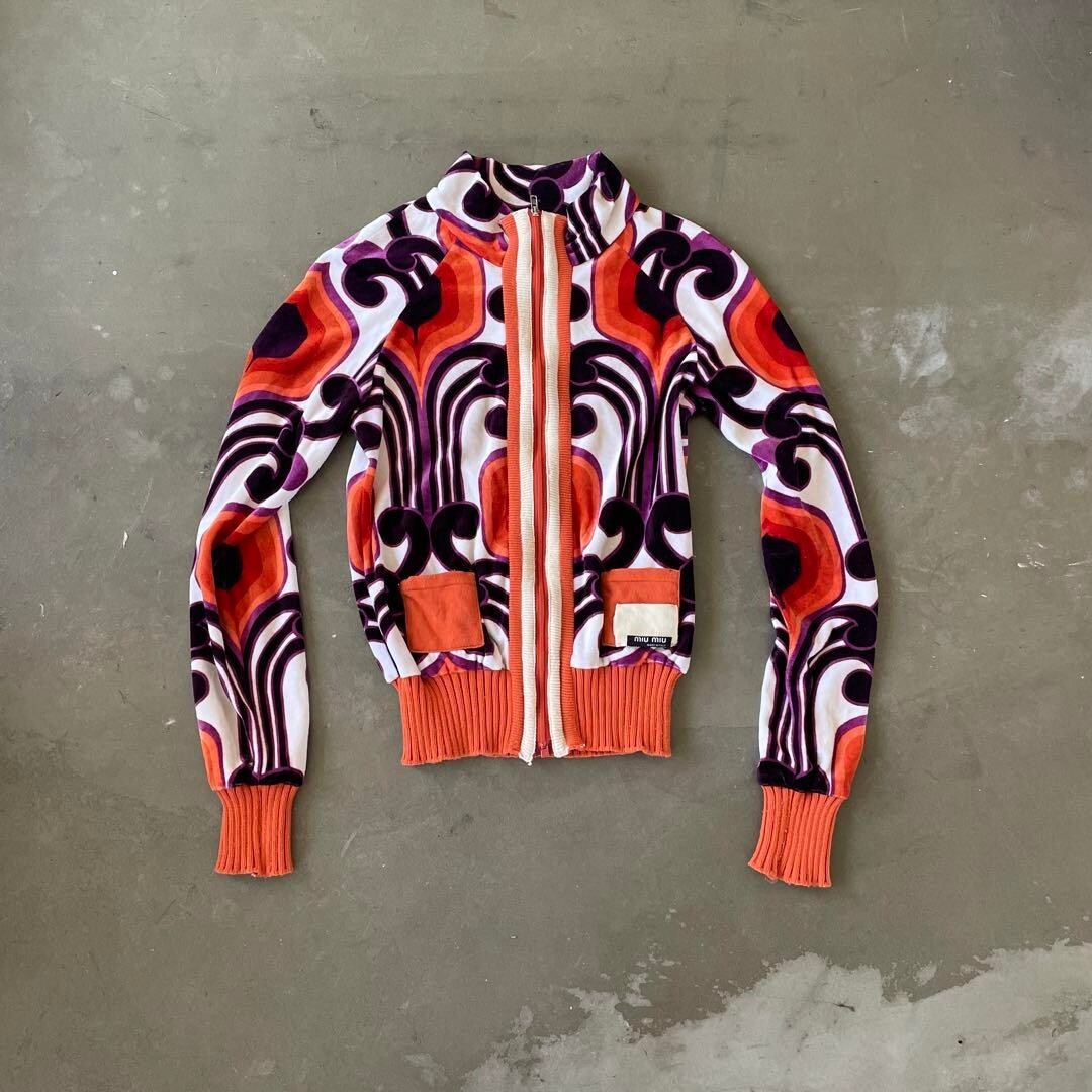 MIU MIU SS2005 Track jacket zip-up trainers orange Used | eBay