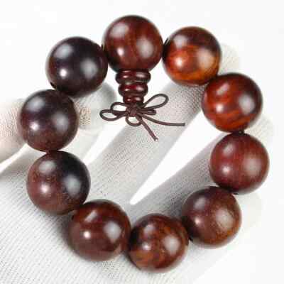 Huge 25mm*10 Beads Buddhist Prayer Natural Wood Round Beads  display picture 2