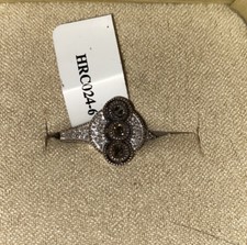 Vtg Sterling Silver Smokey Quartz Ring