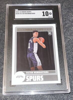 Victor Wembanyama 2023-24 Panini NBA Hoops #298 ROOKIE Spurs SGC