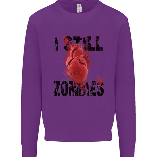I Still Heart Zombies Apocalypse Kids Sweatshirt Jumper - Picture 85 of 87