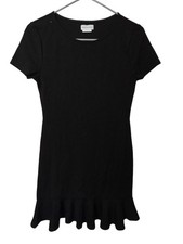 Lovers  Friends Shelly Mini Dress Ruffles Feminine Black Womens M Minimalist