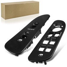 Driver and Passenger Black Door Window Switch Panel Bezel for 2002 to 2010 Dodge